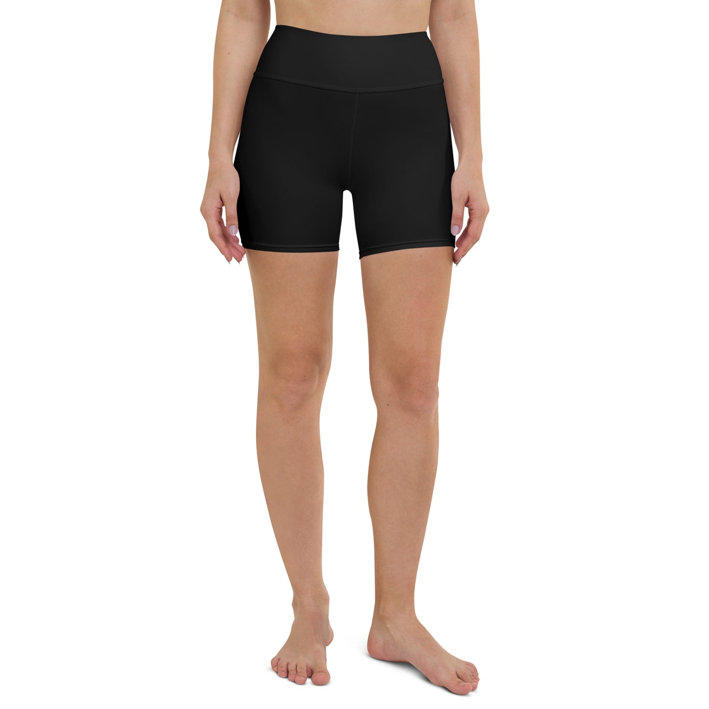 Black High-Rise Yoga Shorts - Activewear Well