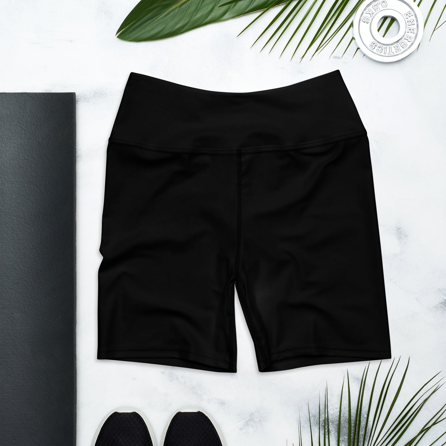 Black High-Rise Yoga Shorts - Activewear Well