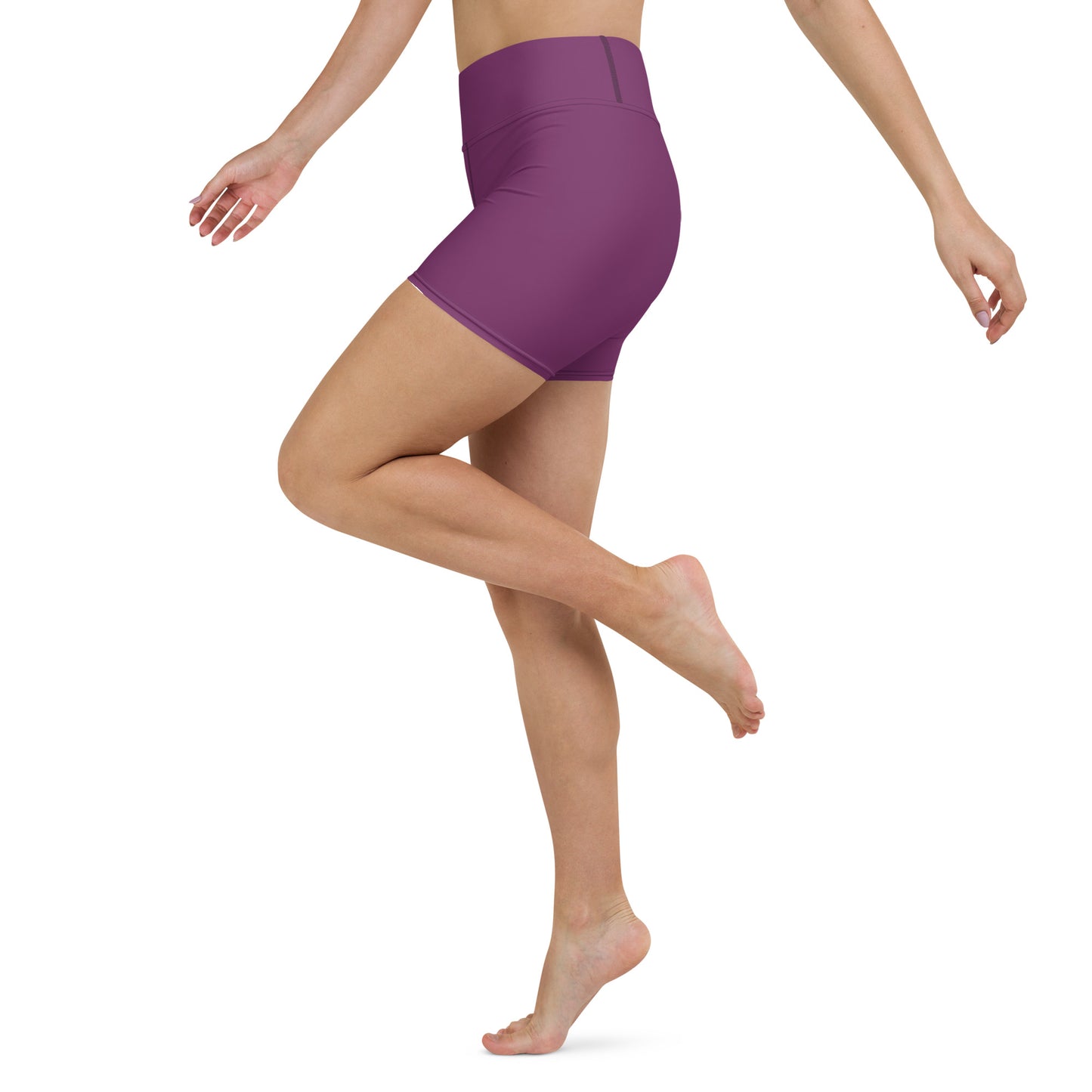Magenta Purple High-Rise Yoga Shorts - Activewear Well