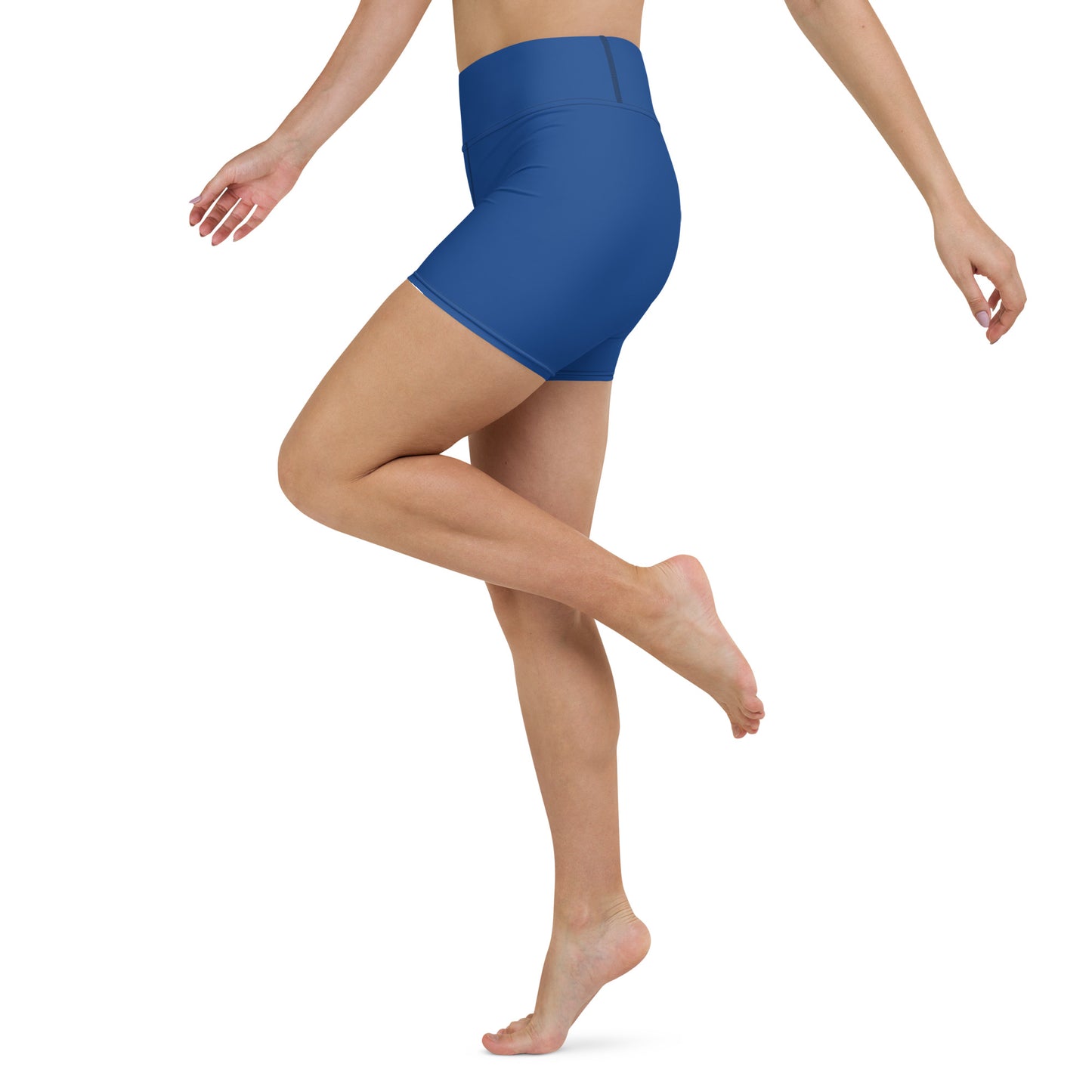 Royal Blue High-Rise Yoga Shorts - Activewear Well