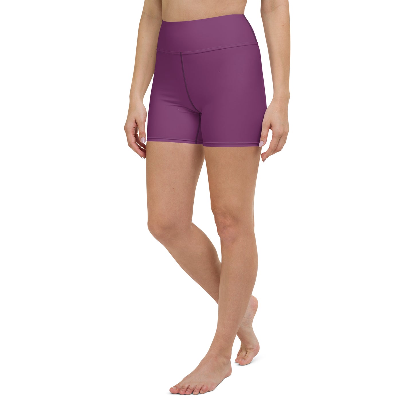 Magenta Purple High-Rise Yoga Shorts - Activewear Well