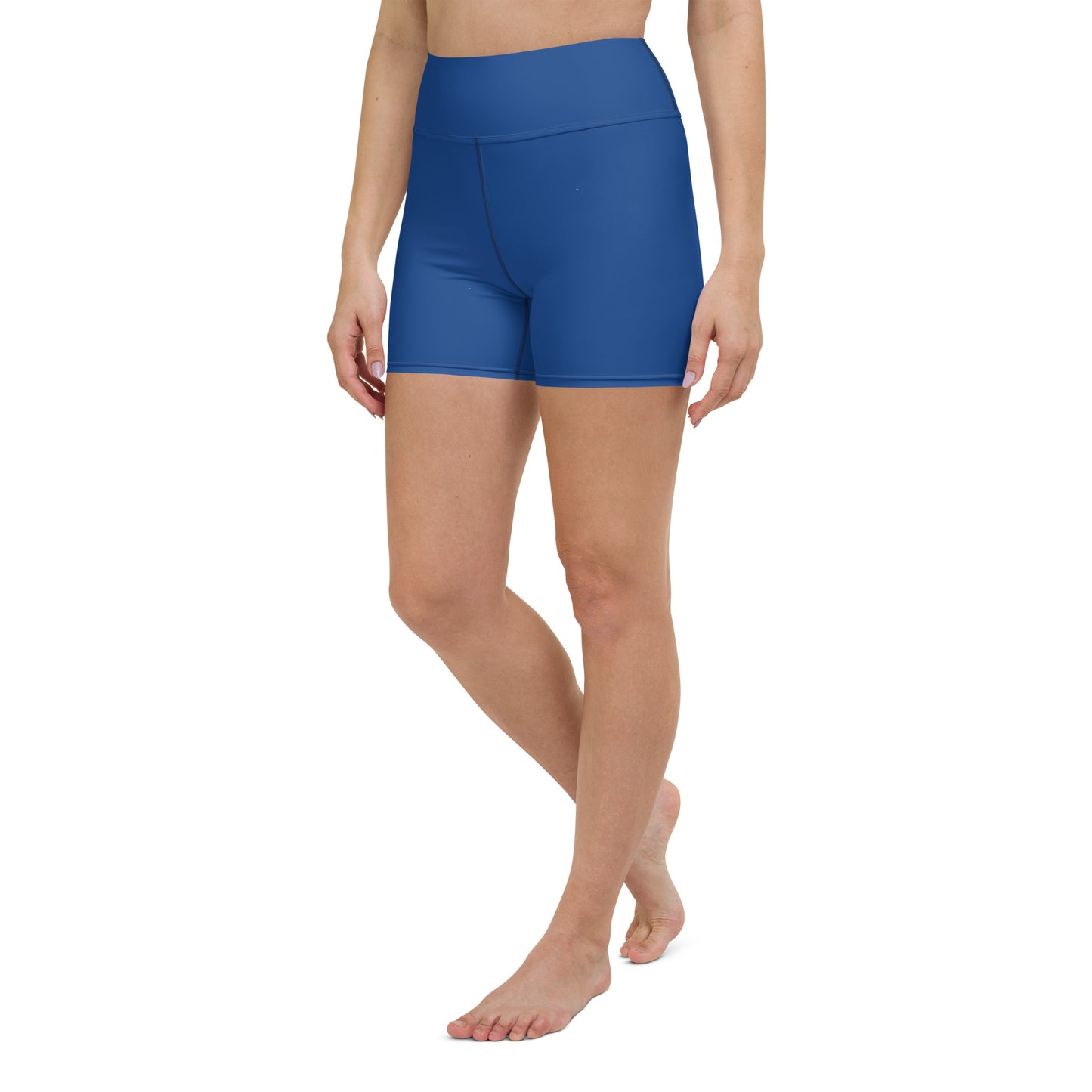 Royal Blue High-Rise Yoga Shorts - Activewear Well