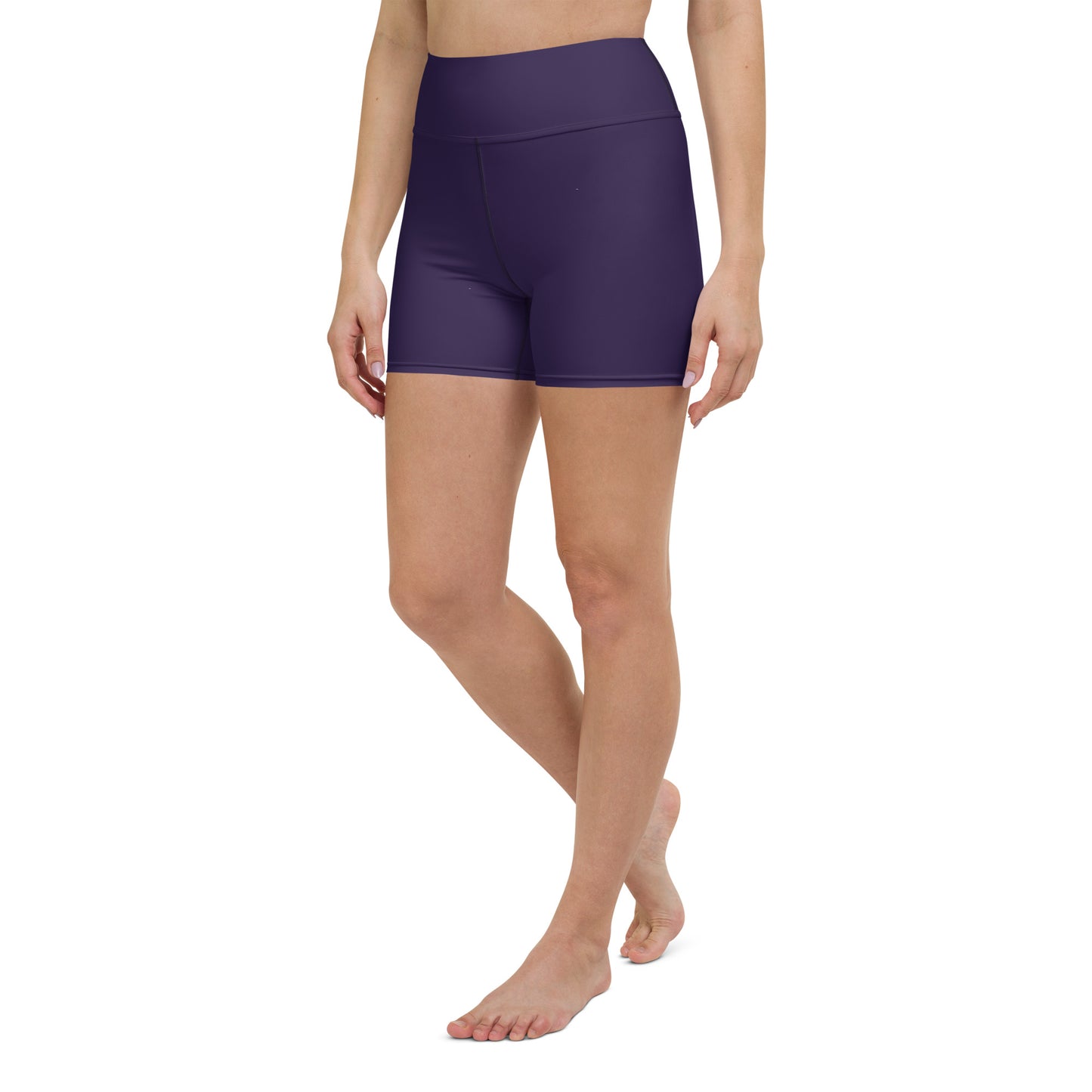 Dark Purple High-Rise Yoga Shorts - Activewear Well