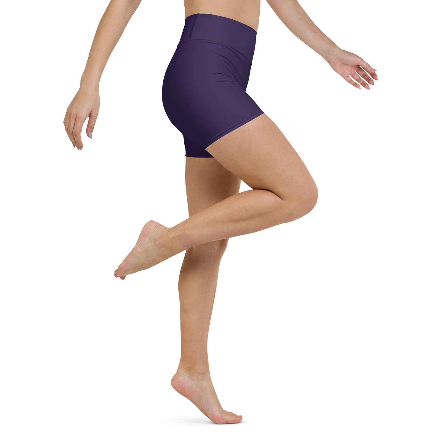 Dark Purple High-Rise Yoga Shorts - Activewear Well