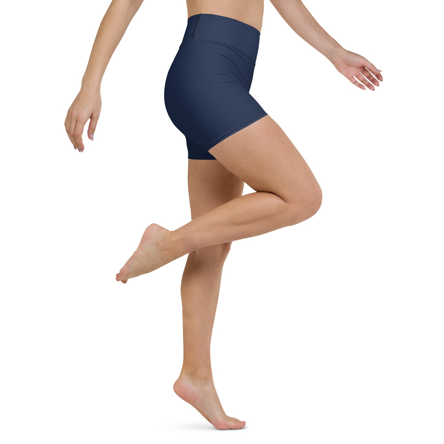 Navy High-Rise Yoga Shorts - Activewear Well