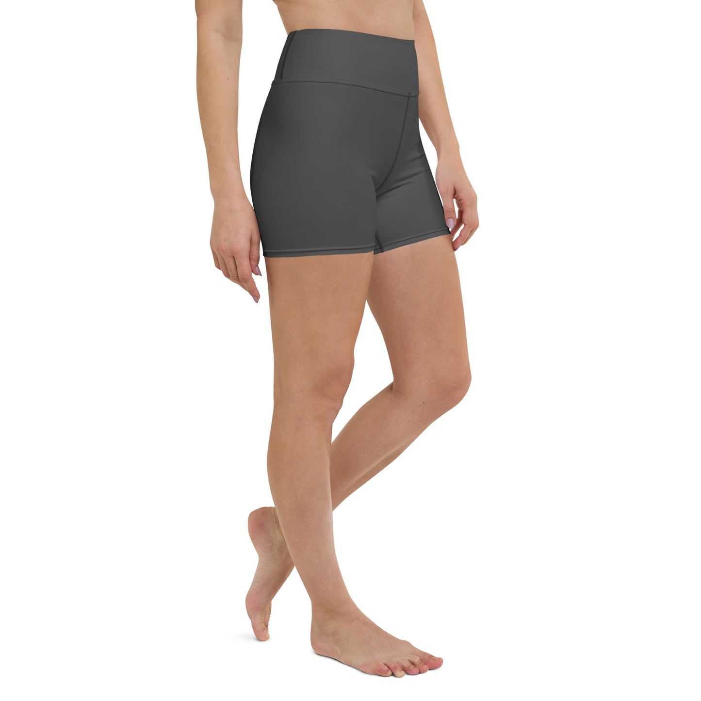 Charcoal High-Rise Yoga Shorts - Activewear Well
