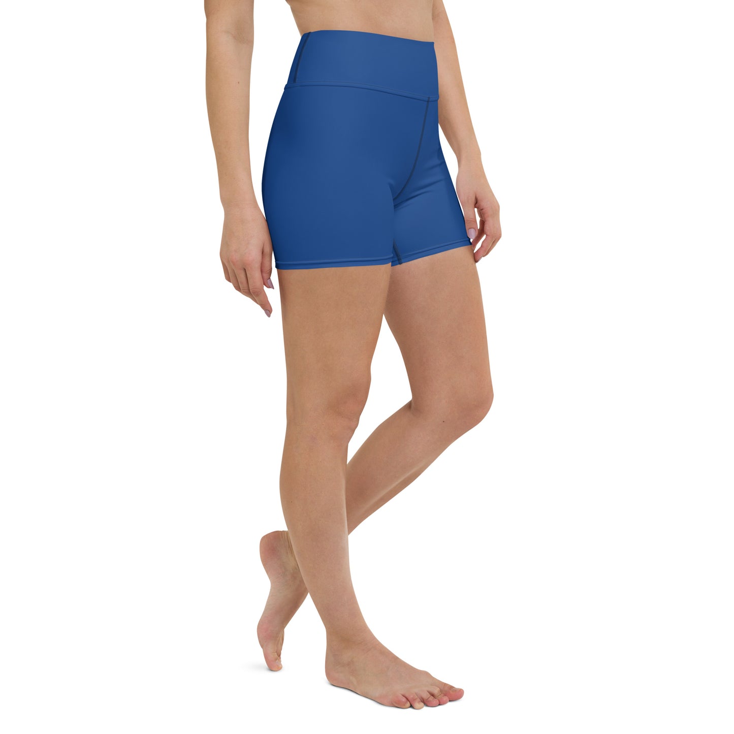 Royal Blue High-Rise Yoga Shorts - Activewear Well