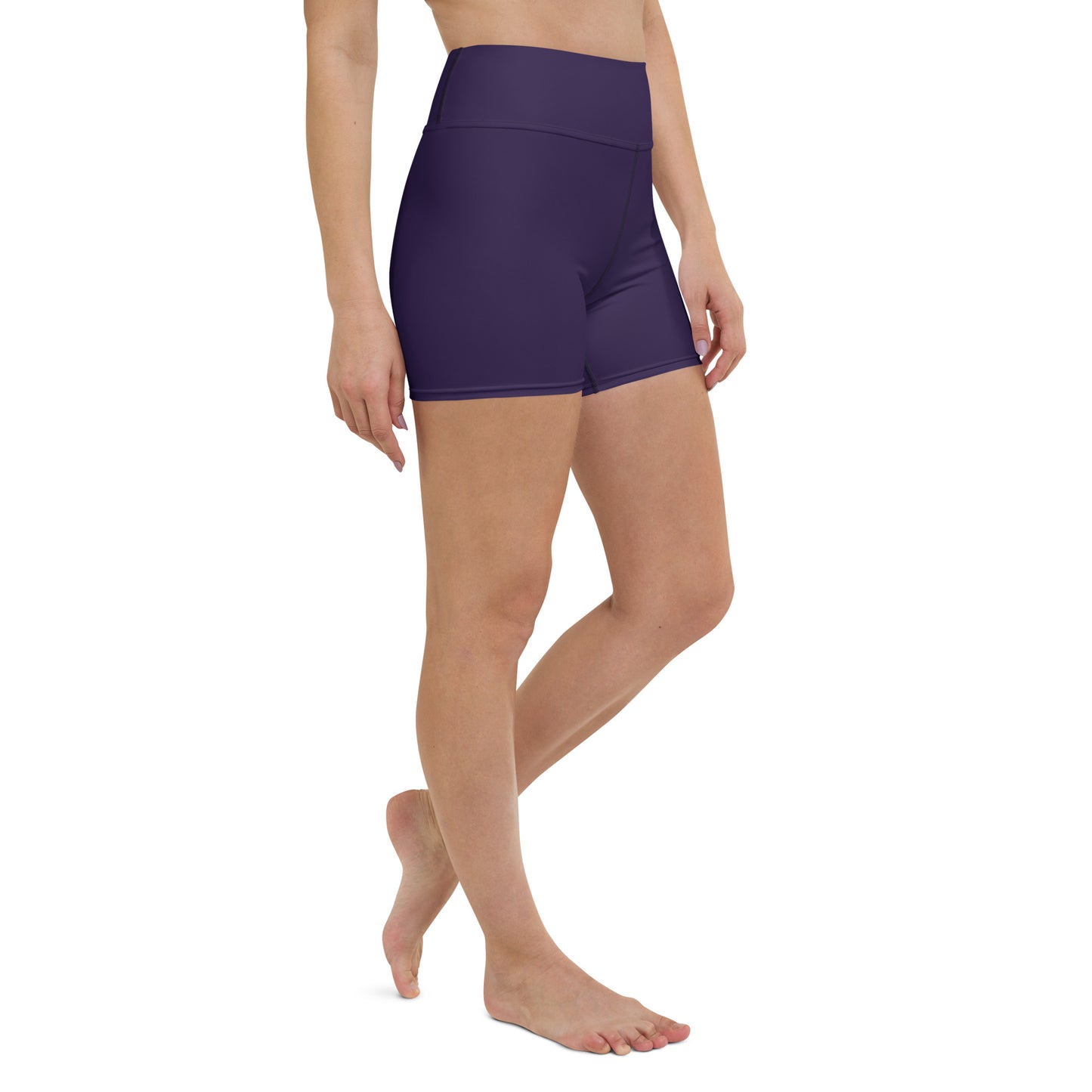 Dark Purple High-Rise Yoga Shorts - Activewear Well