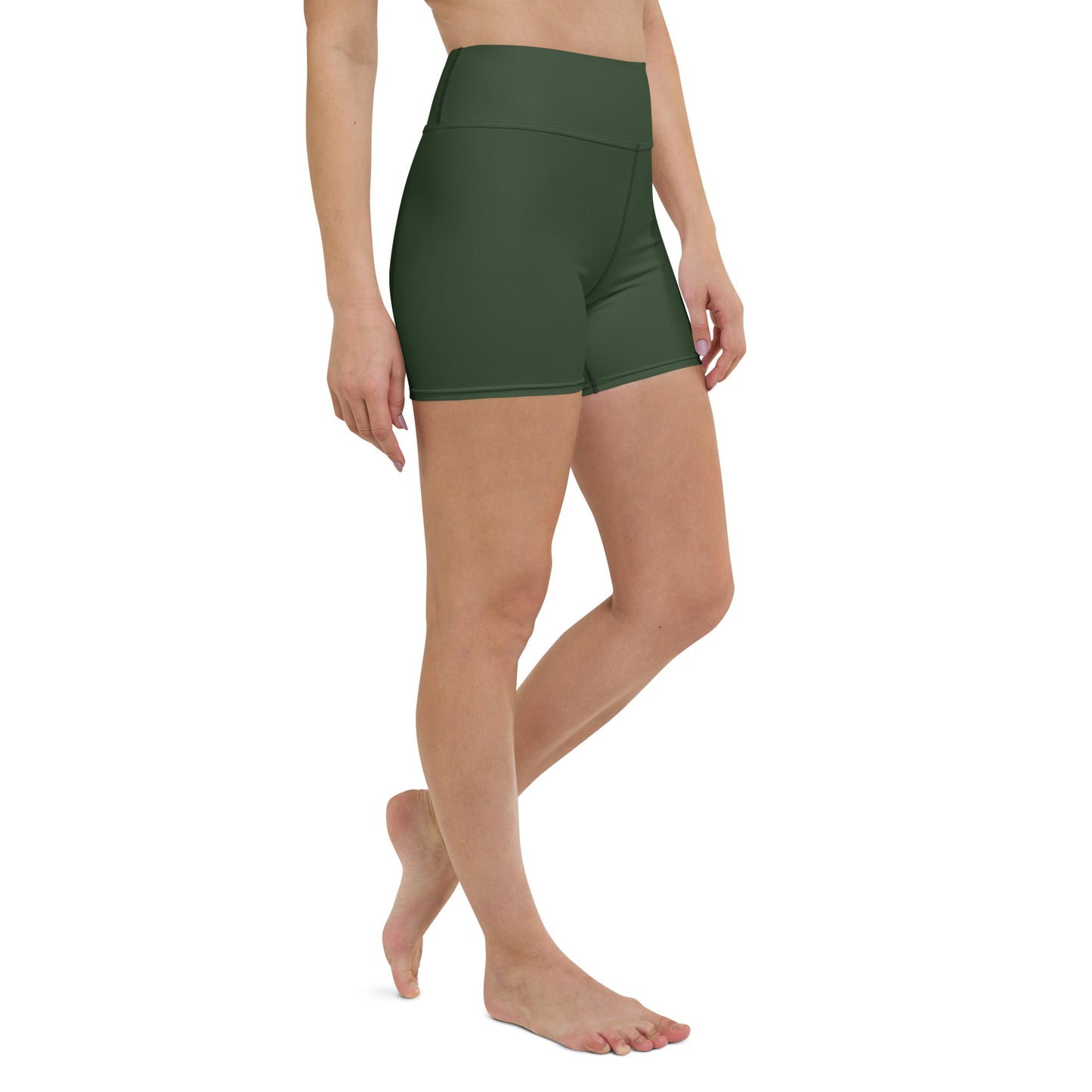 Forest Green High-Rise Yoga Shorts - Activewear Well