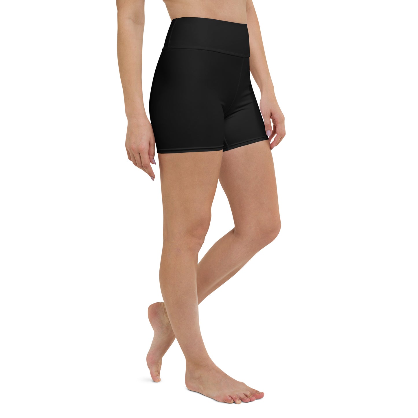 Black High-Rise Yoga Shorts - Activewear Well