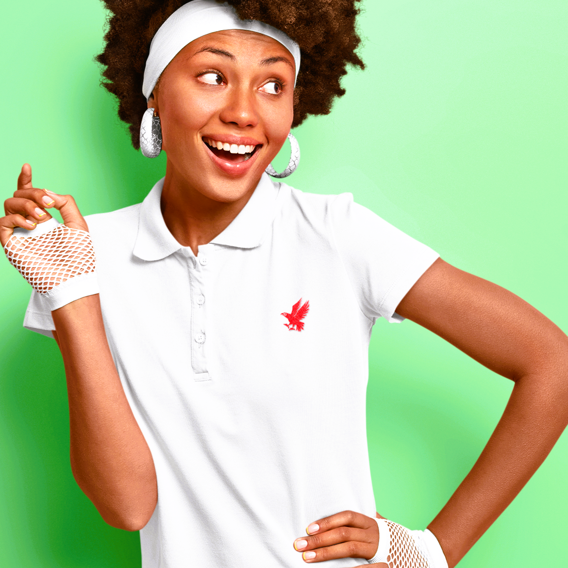 US Eagle Women’s Pique Polo Shirt - Activewear Well