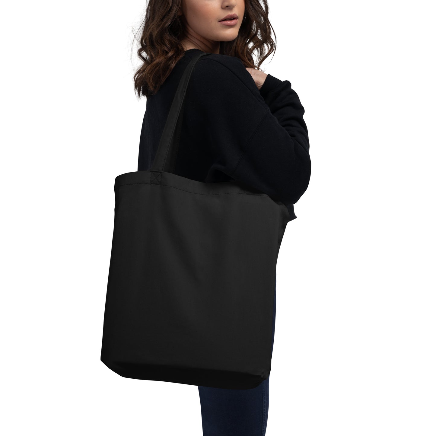 100% Organic Cotton Black Tote Bag - Activewear Well