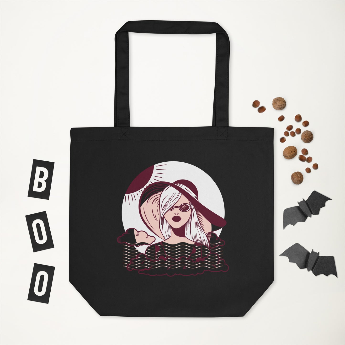 100% Organic Cotton Black Tote Bag - Activewear Well