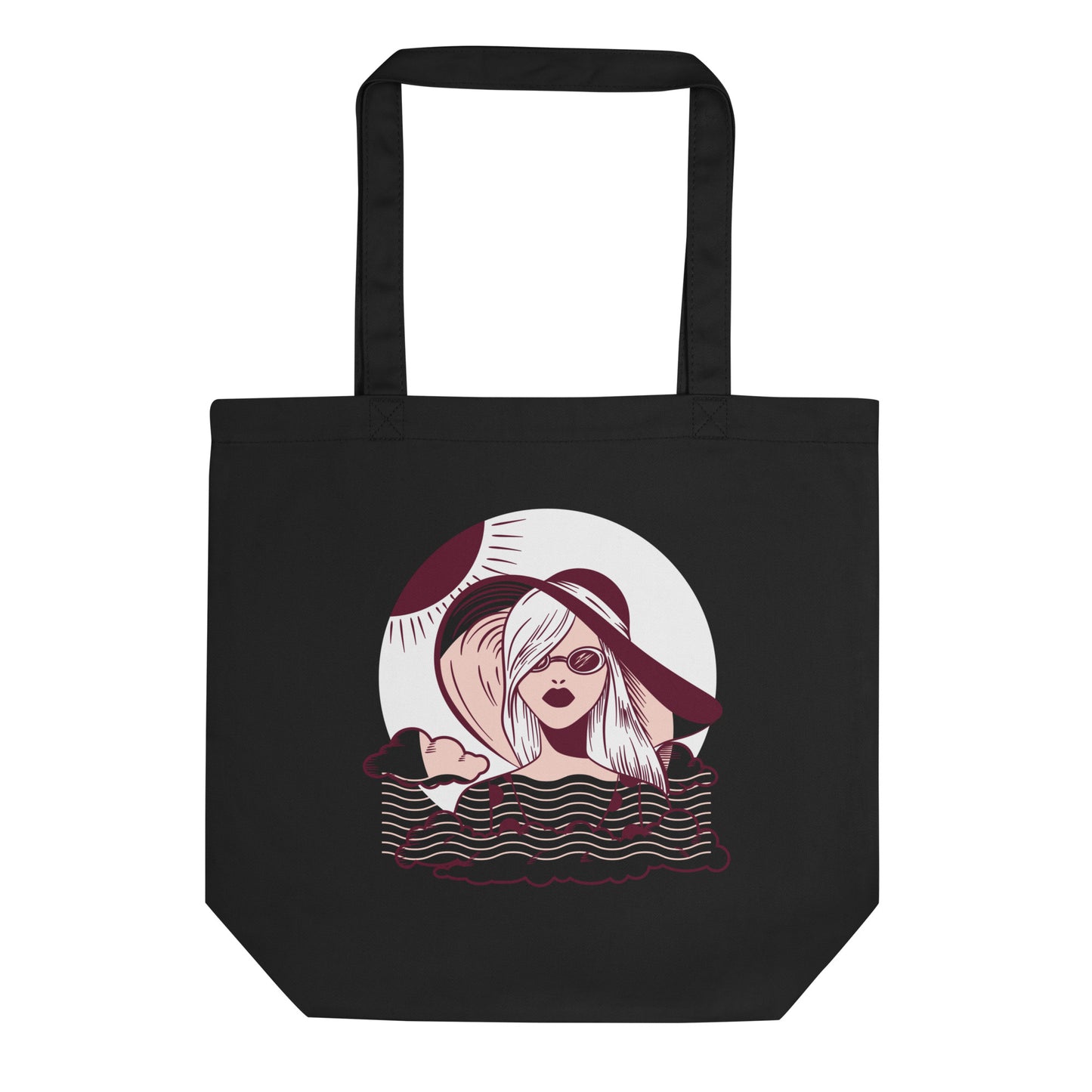100% Organic Cotton Black Tote Bag - Activewear Well
