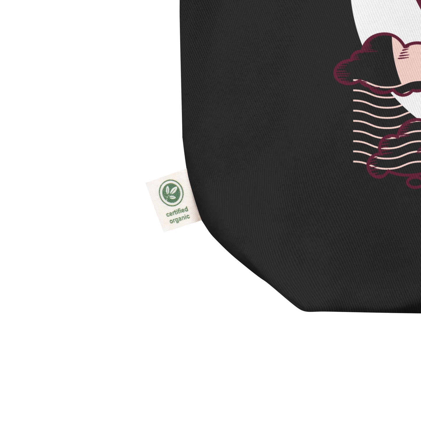 100% Organic Cotton Black Tote Bag - Activewear Well