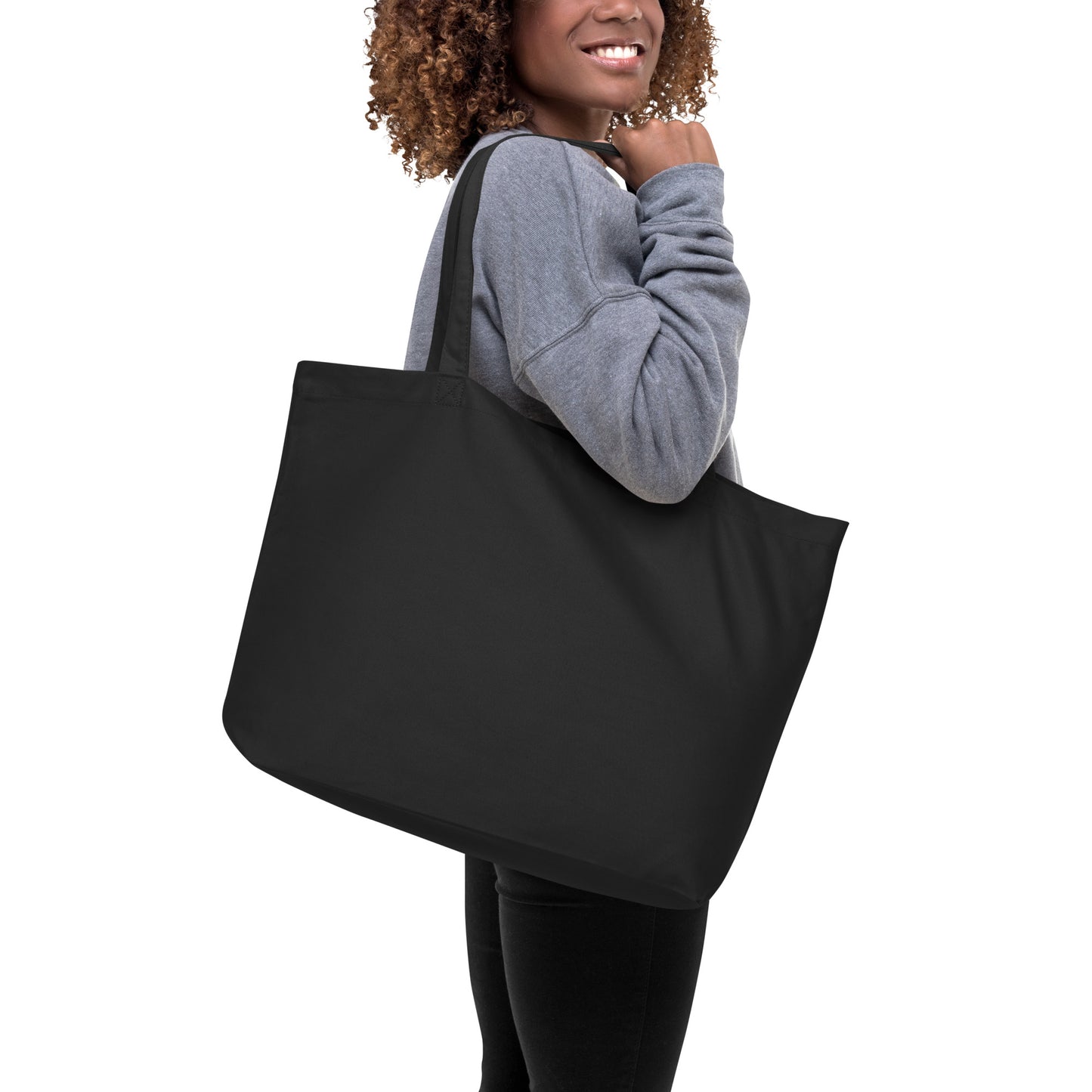 100% Cotton Large Black Tote Bag - Activewear Well