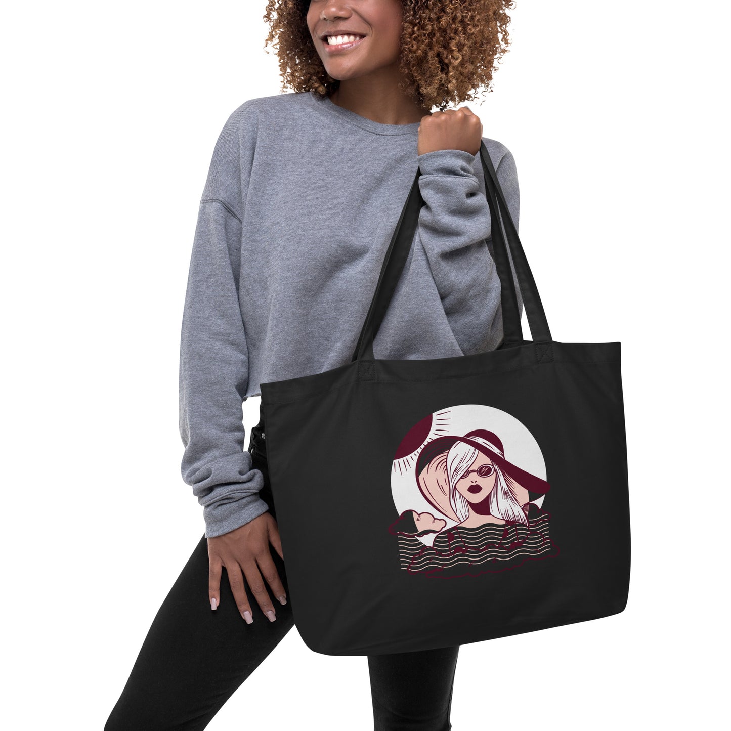 100% Cotton Large Black Tote Bag - Activewear Well