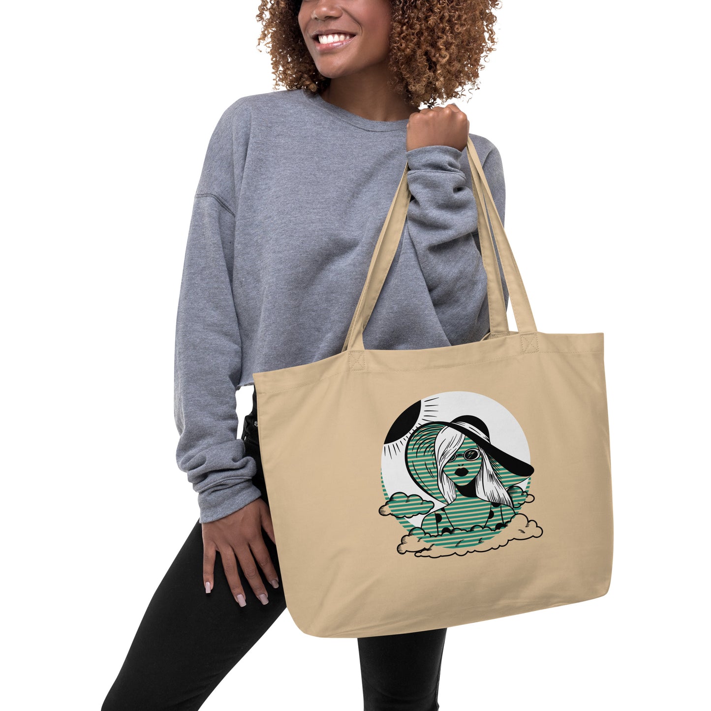 100% Large Organic Coton Tote Bag - Activewear Well