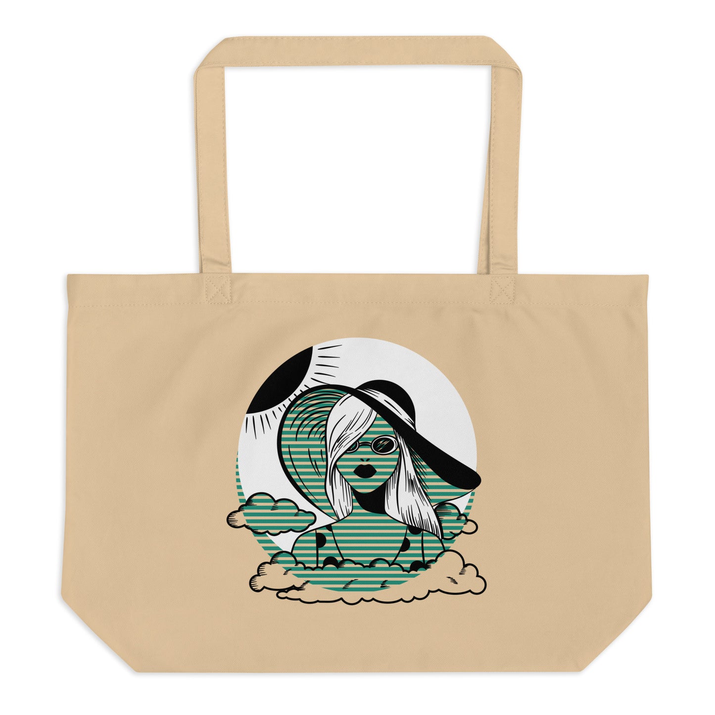 100% Large Organic Coton Tote Bag - Activewear Well