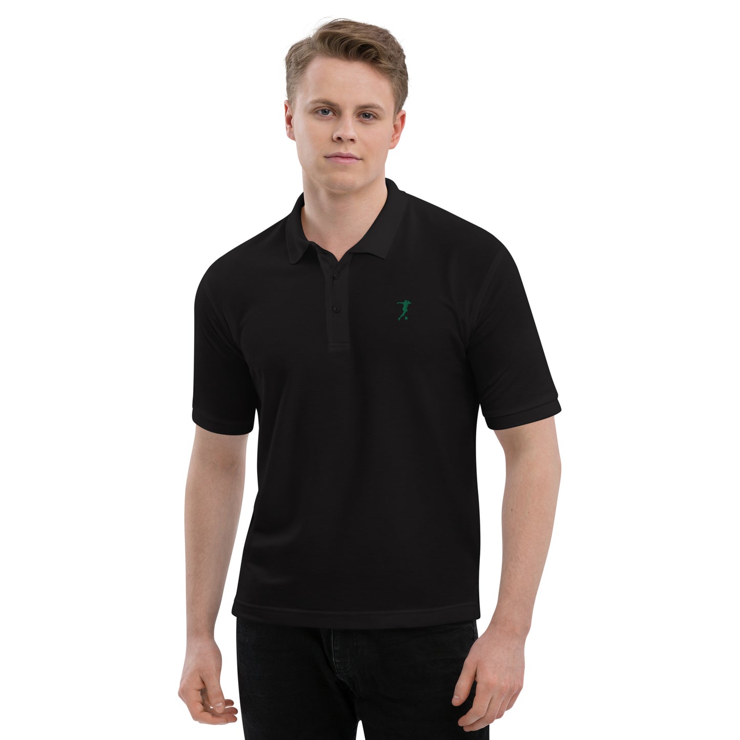 Soccer Player Men's Premium Polo - Activewear Well