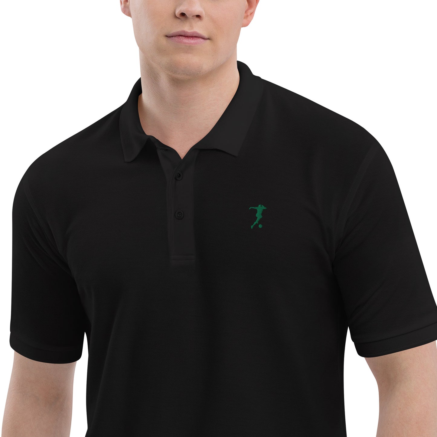 Soccer Player Men's Premium Polo - Activewear Well