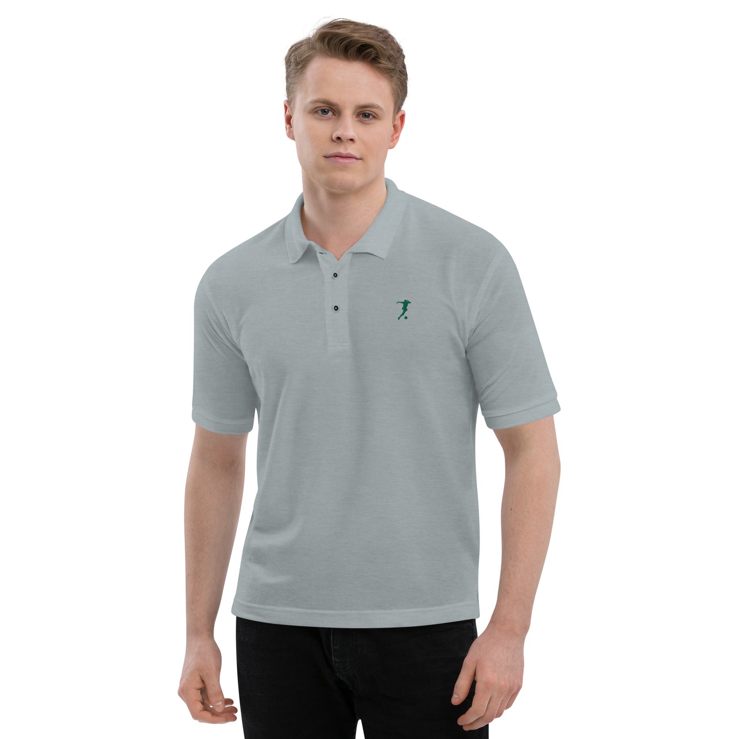 Soccer Player Men's Premium Polo - Activewear Well