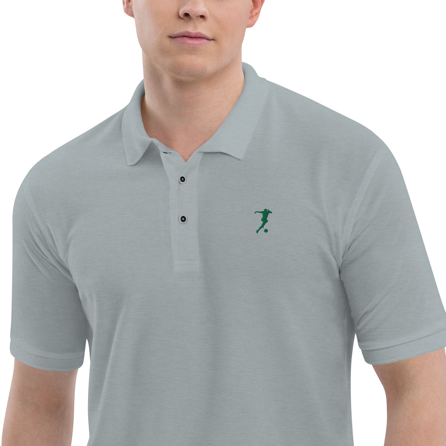 Soccer Player Men's Premium Polo - Activewear Well