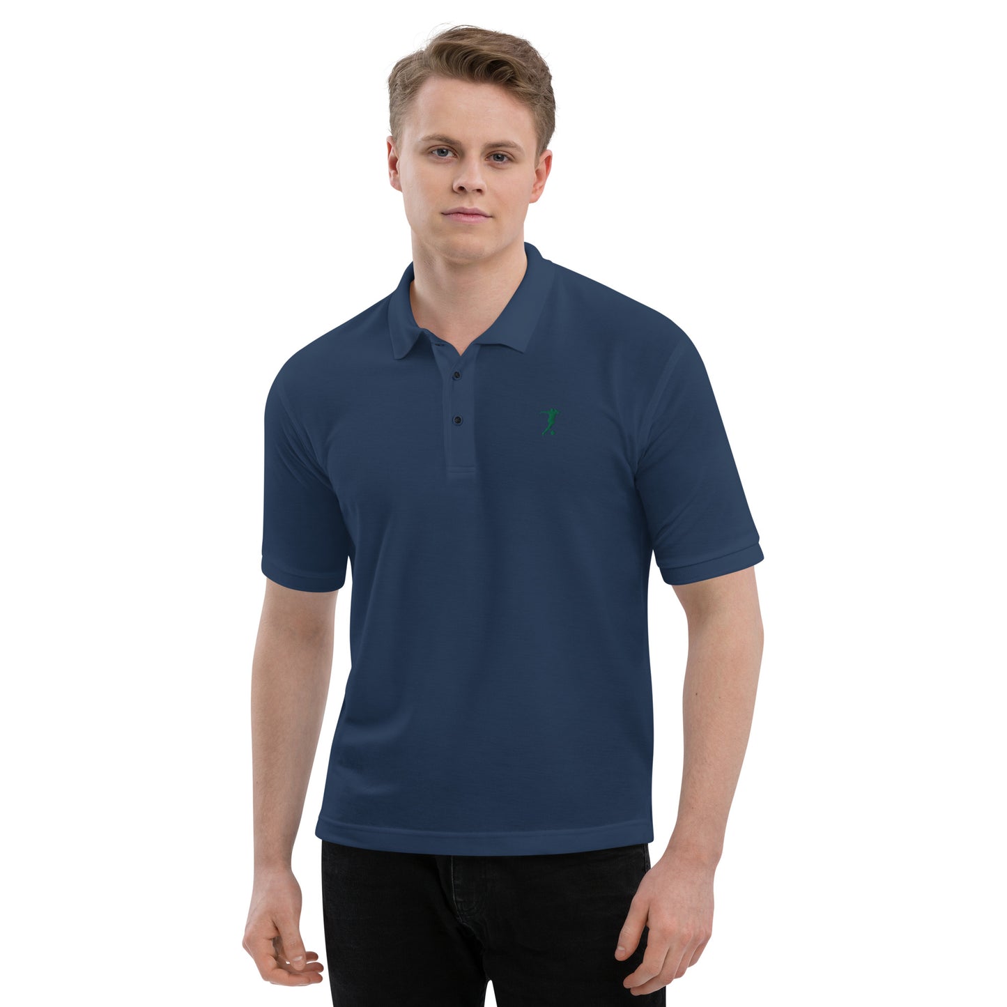 Soccer Player Men's Premium Polo - Activewear Well
