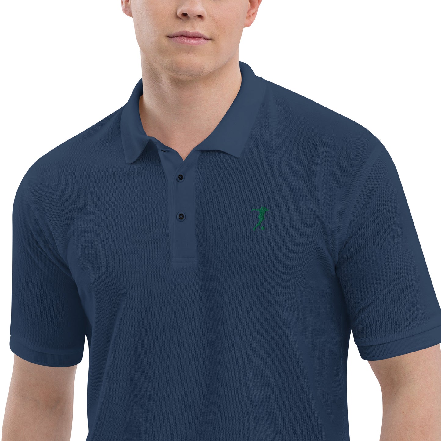 Soccer Player Men's Premium Polo - Activewear Well