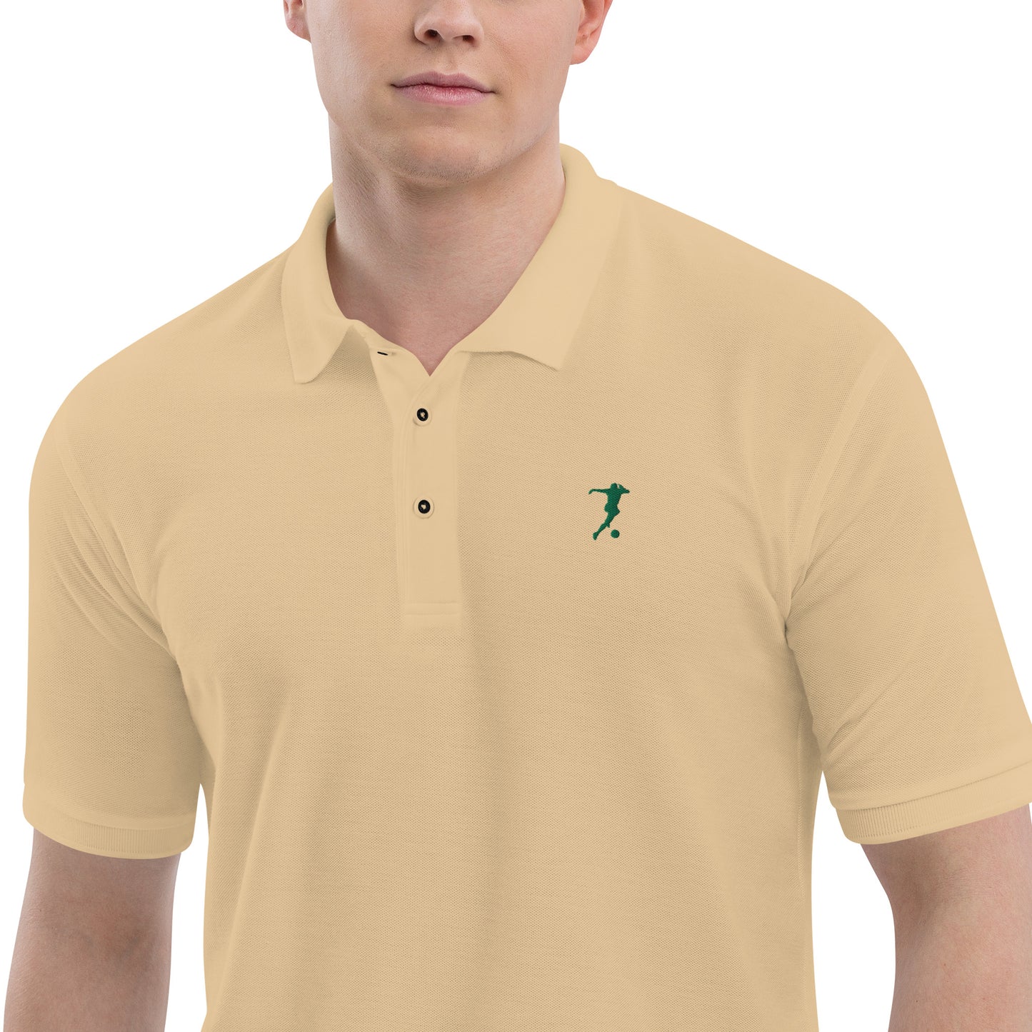 Soccer Player Men's Premium Polo - Activewear Well