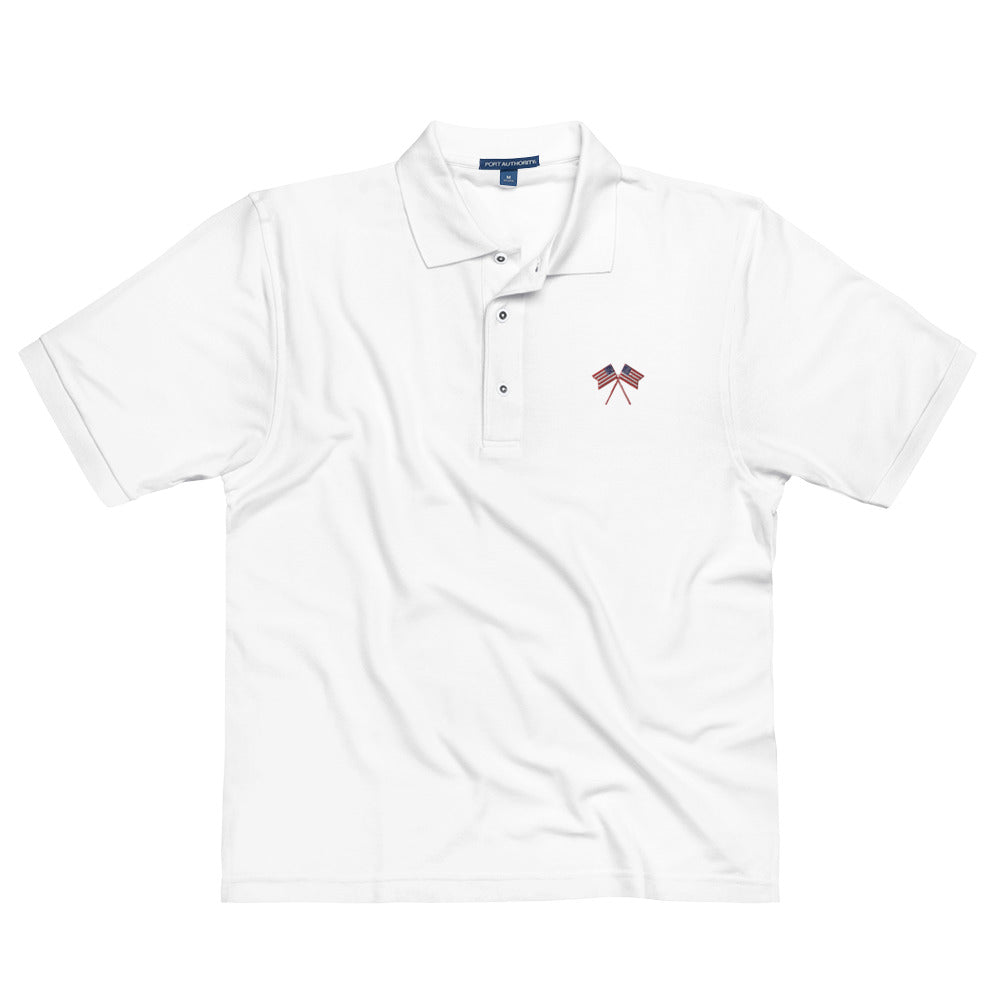 American Flag Men's Premium Polo - Activewear Well