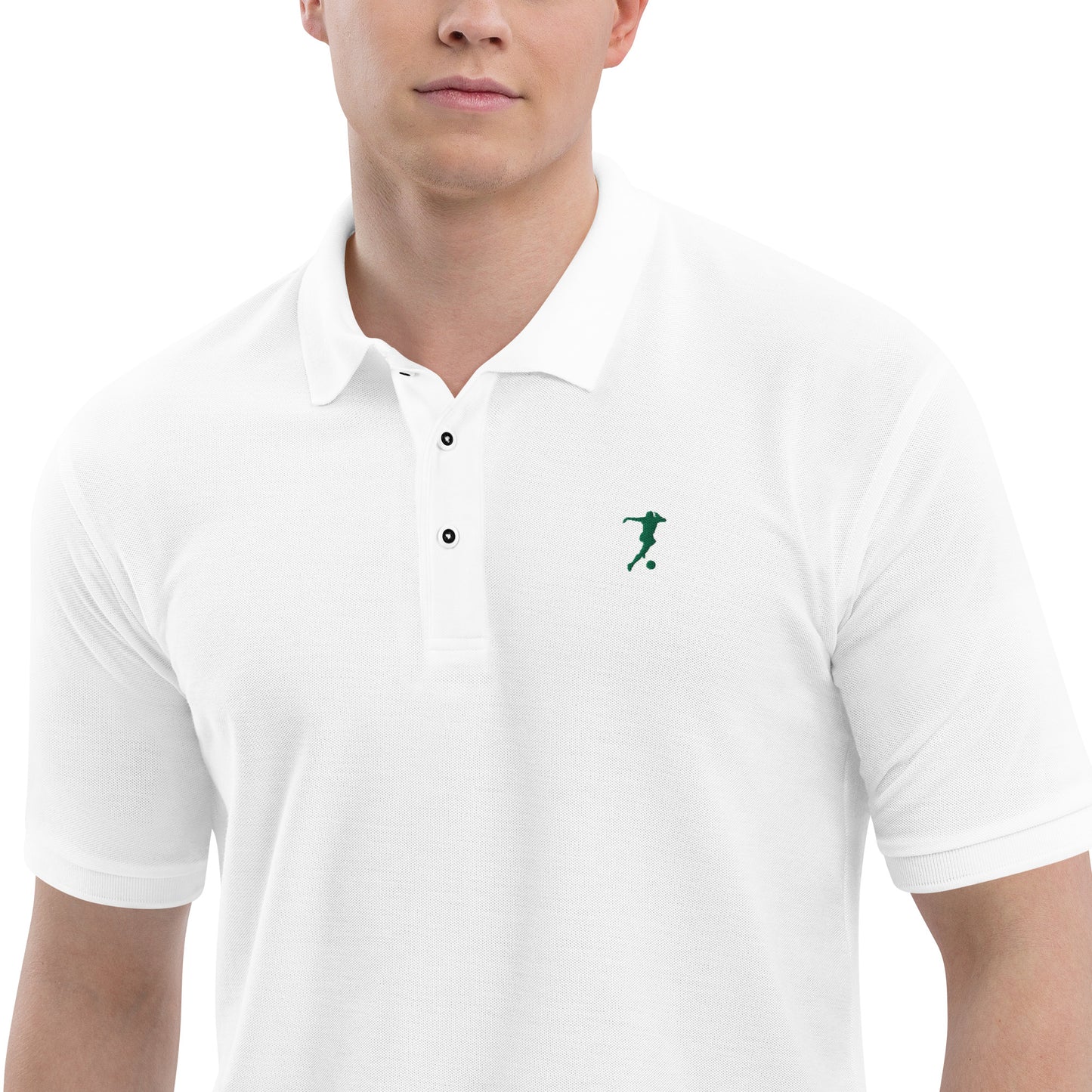 Soccer Player Men's Premium Polo - Activewear Well