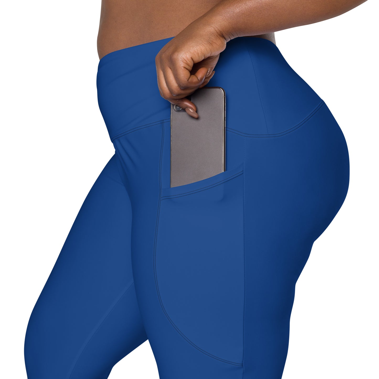 Royal Blue High-Rise Leggings with pockets