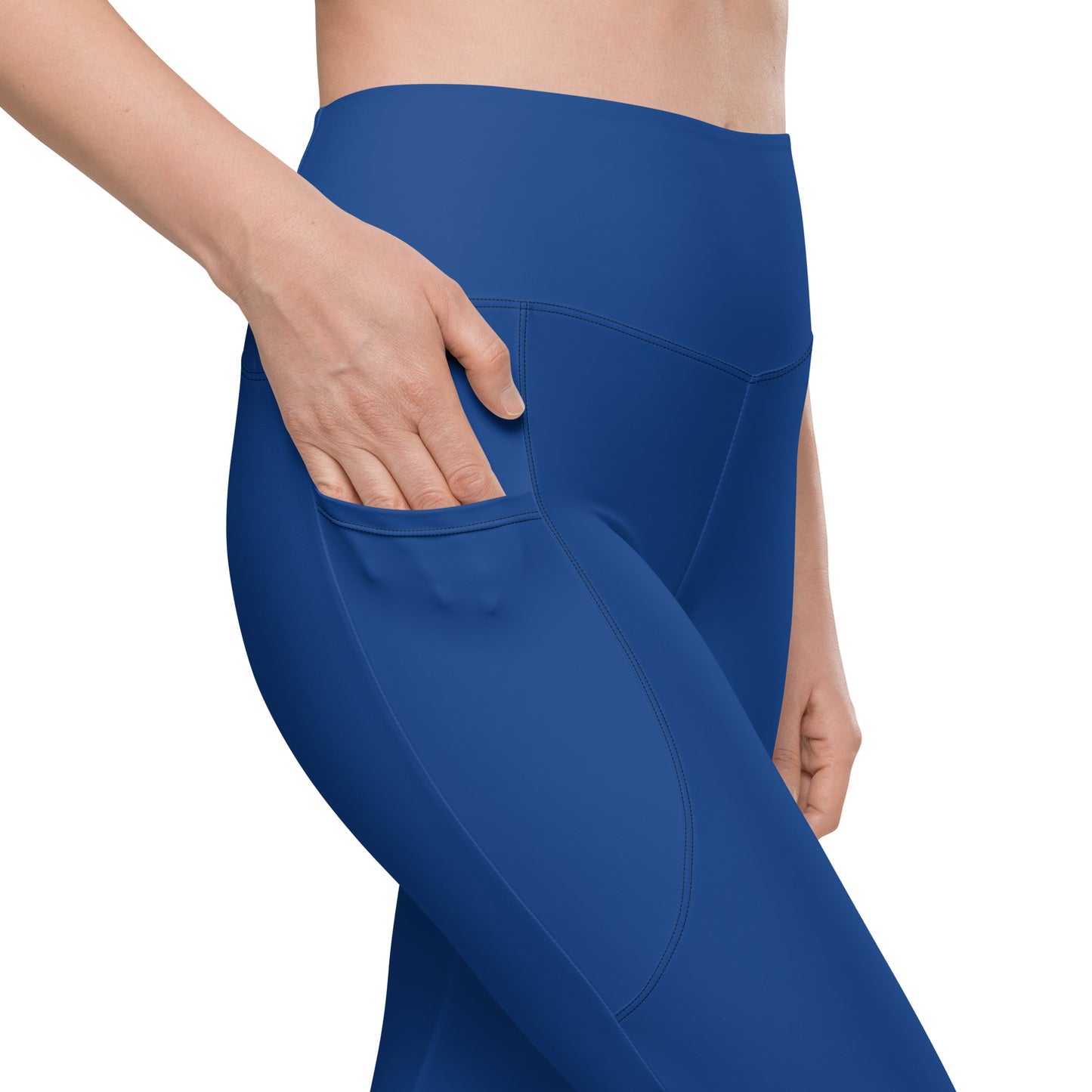 Royal Blue High-Rise Leggings with pockets