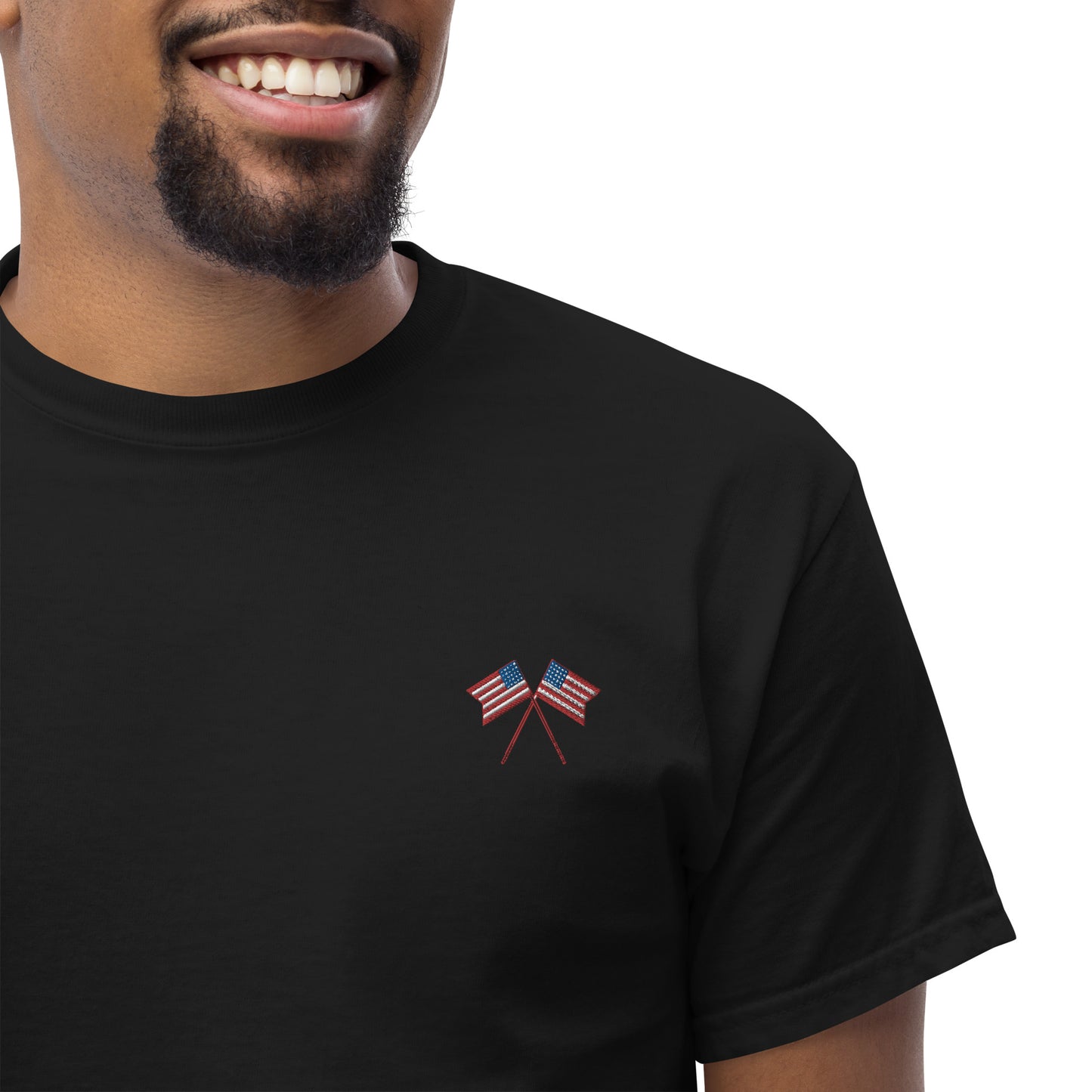 American Flag Men's Cotton T-Shirt - Activewear Well