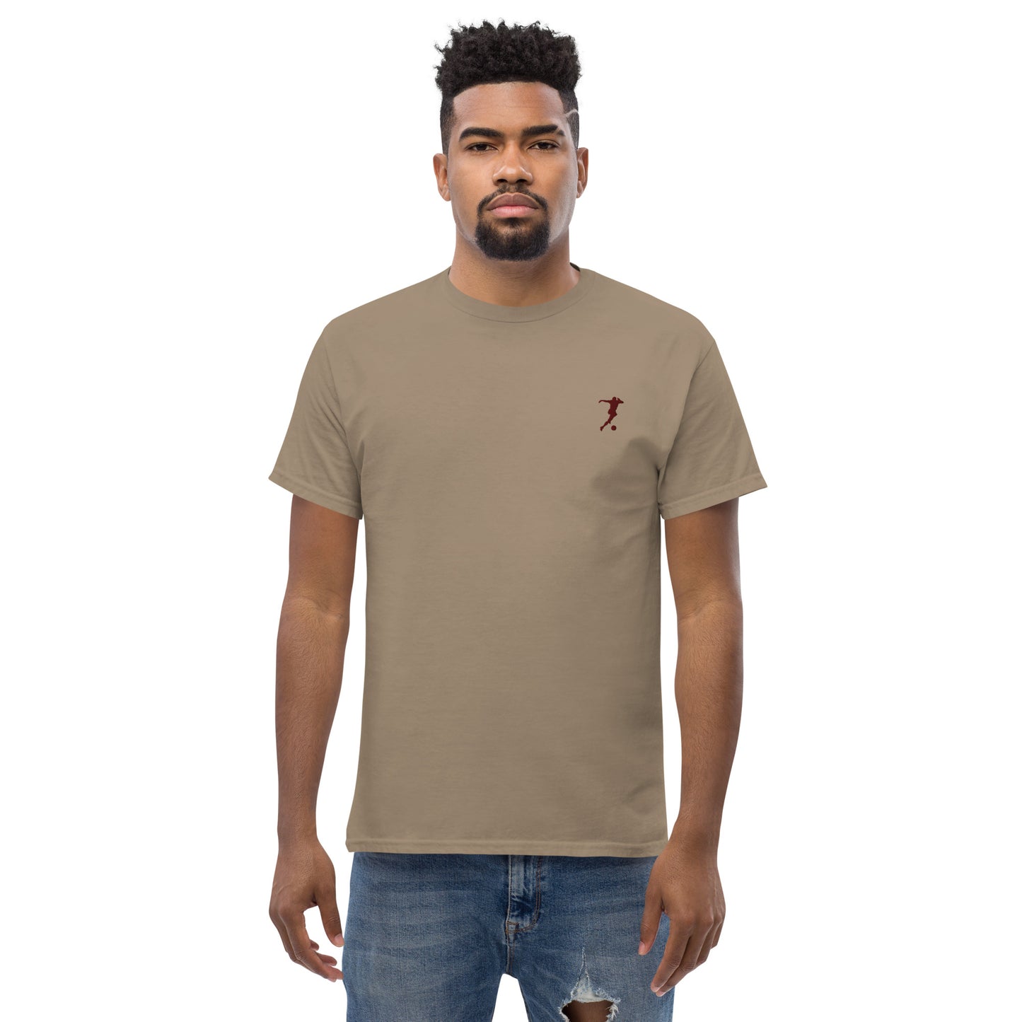 Soccer Player Men's Cotton T-Shirt - Activewear Well