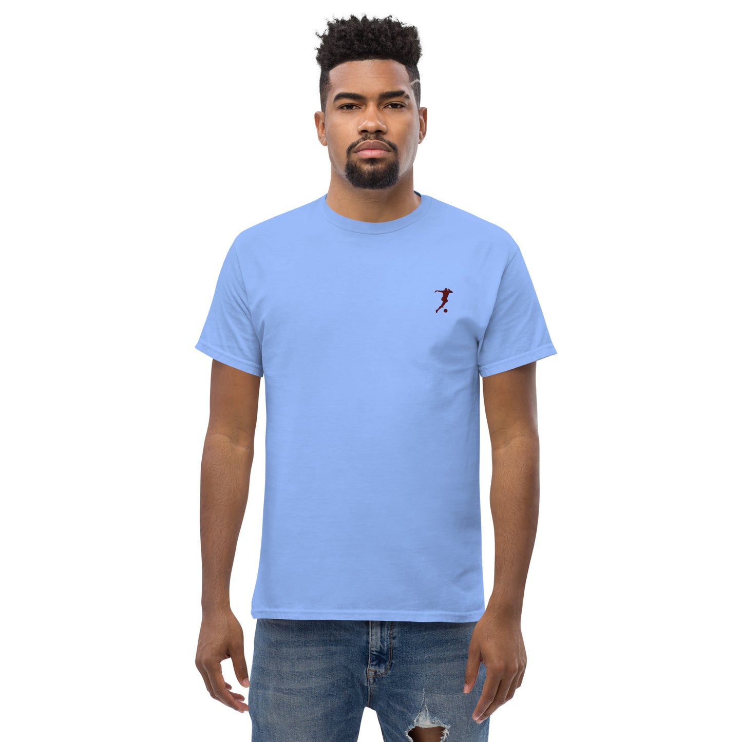 Soccer Player Men's Cotton T-Shirt - Activewear Well