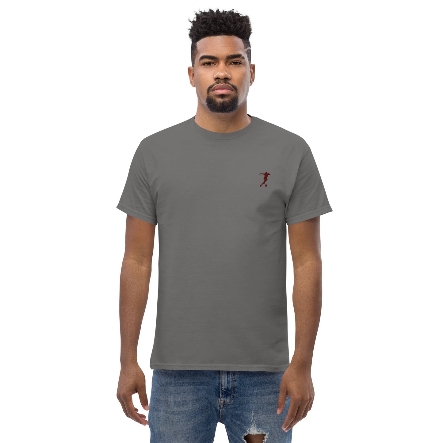 Soccer Player Men's Cotton T-Shirt - Activewear Well