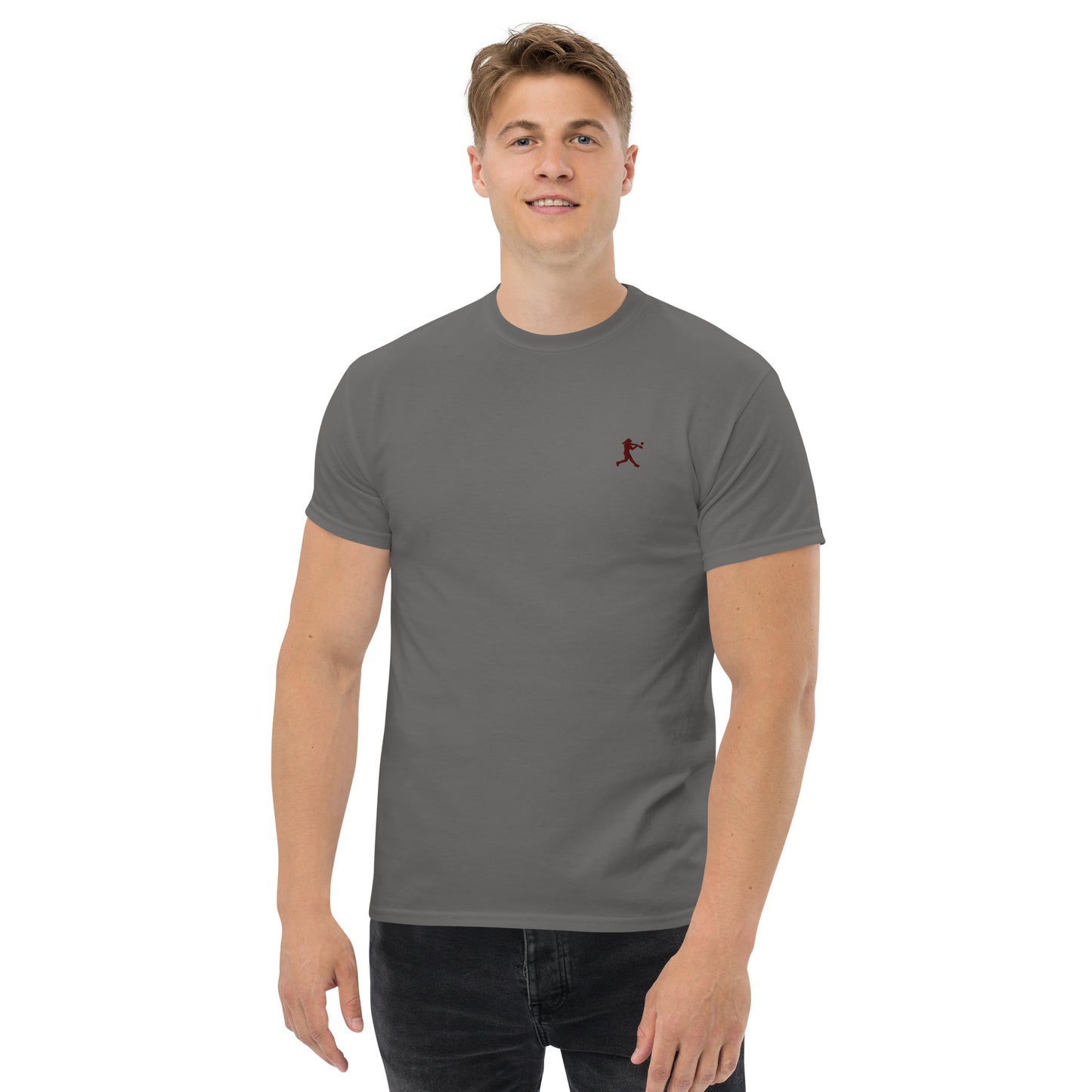 Baseball Player Men's Cotton T-Shirt - Activewear Well