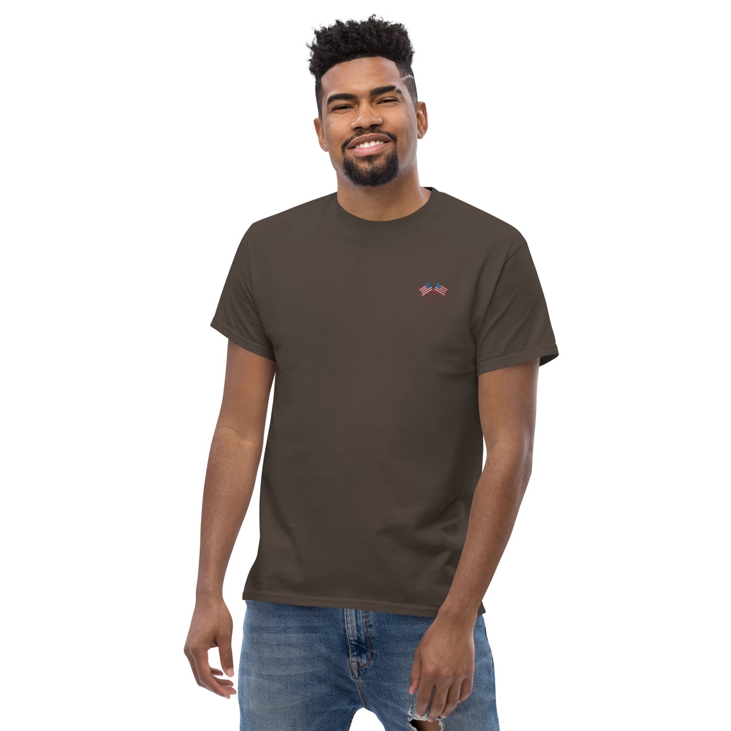 American Flag Men's Cotton T-Shirt - Activewear Well