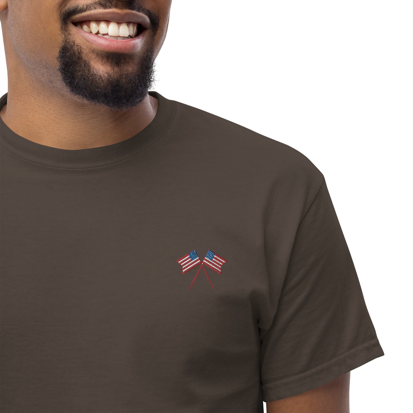 American Flag Men's Cotton T-Shirt - Activewear Well