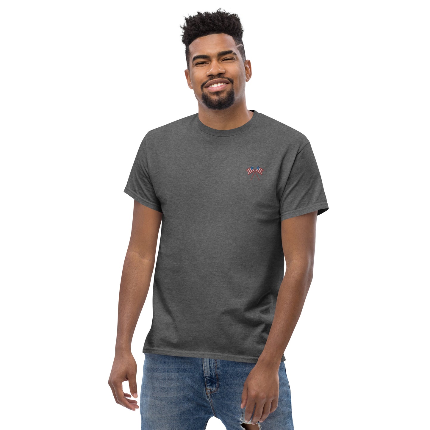 American Flag Men's Cotton T-Shirt - Activewear Well