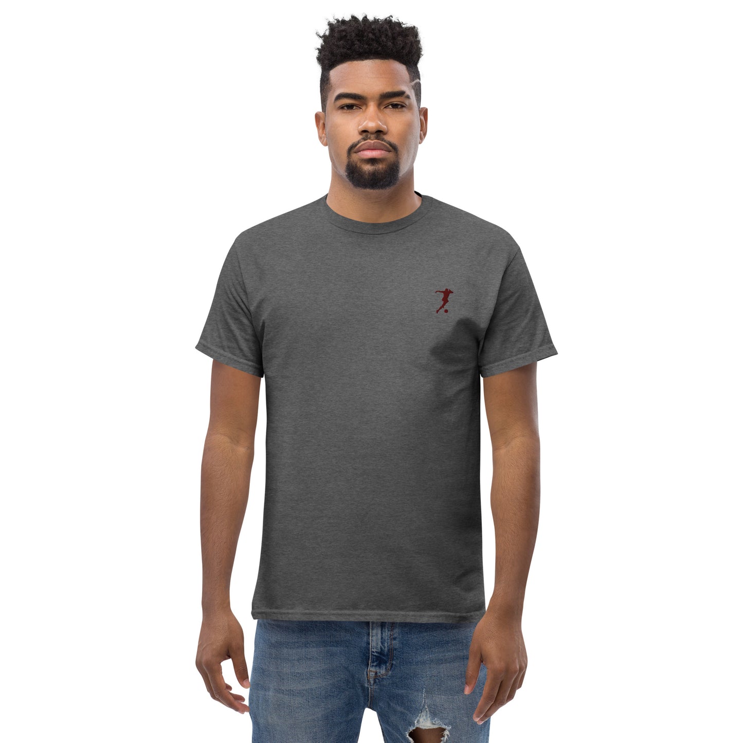 Soccer Player Men's Cotton T-Shirt - Activewear Well