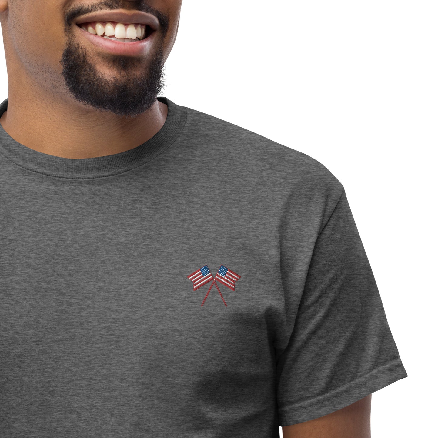 American Flag Men's Cotton T-Shirt - Activewear Well