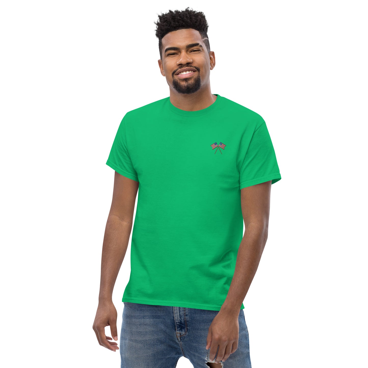 American Flag Men's Cotton T-Shirt - Activewear Well