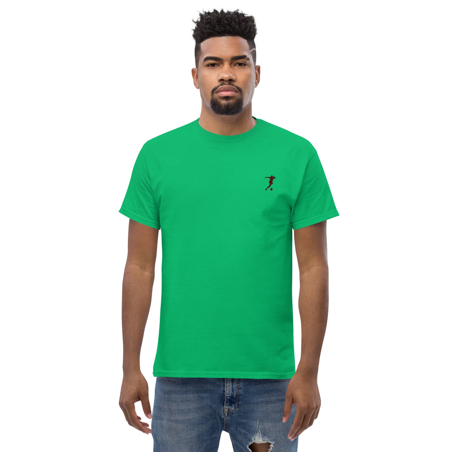 Soccer Player Men's Cotton T-Shirt - Activewear Well