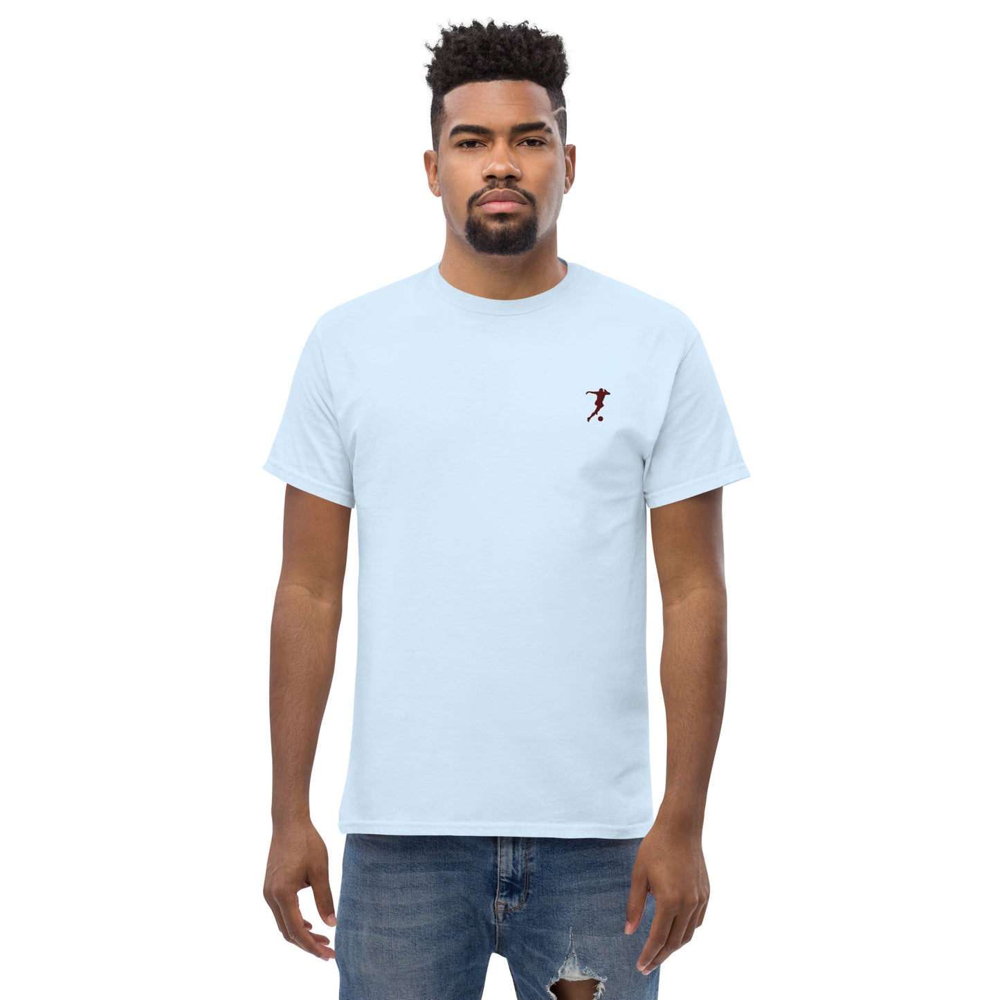 Soccer Player Men's Cotton T-Shirt - Activewear Well