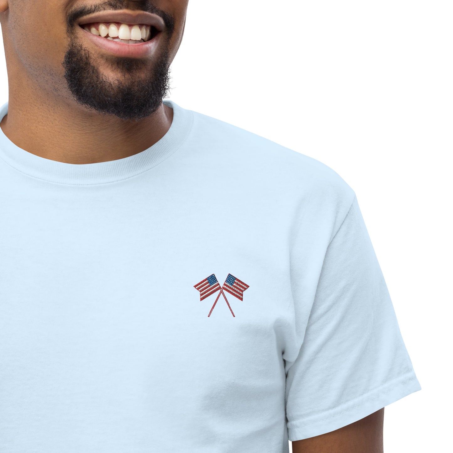 American Flag Men's Cotton T-Shirt - Activewear Well