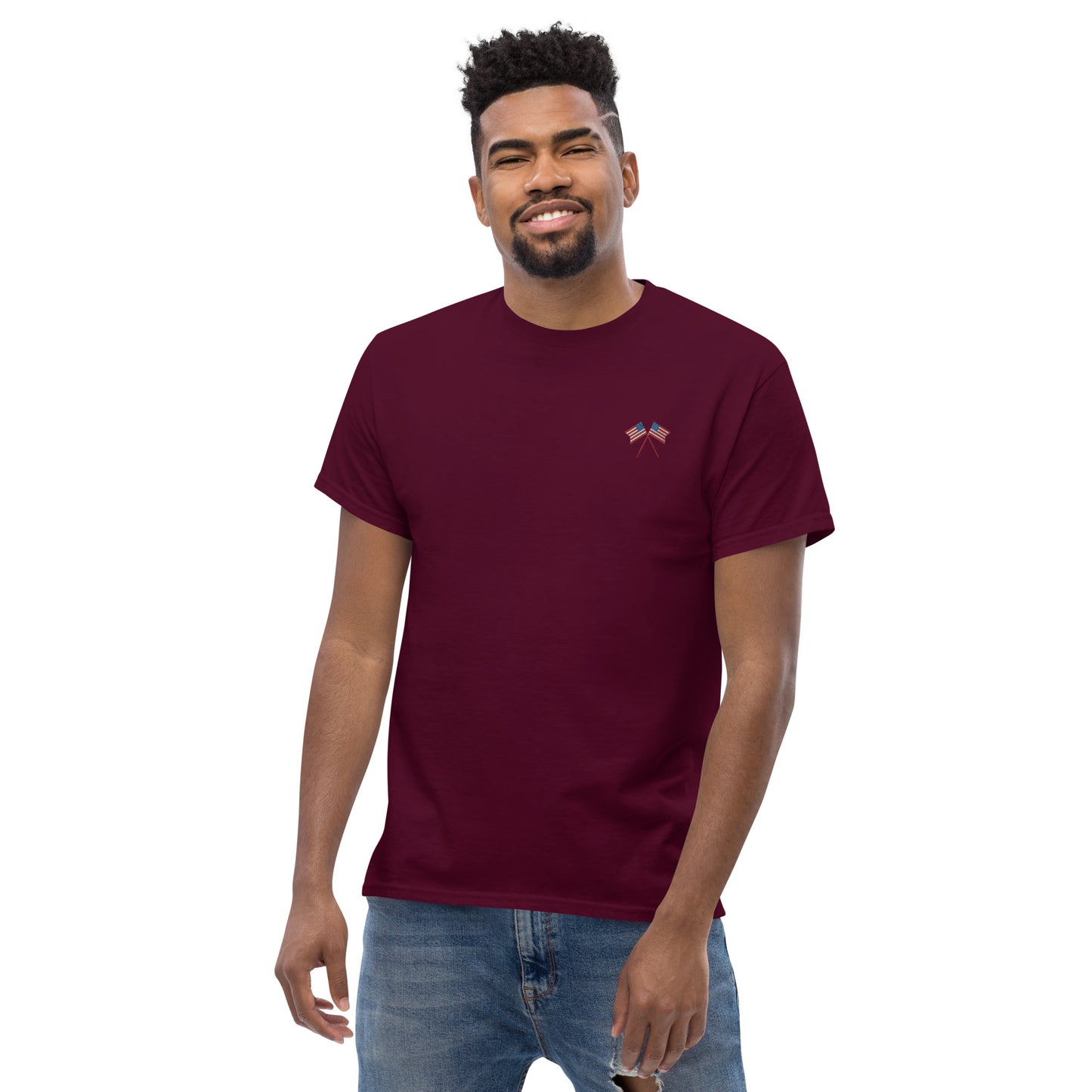 American Flag Men's Cotton T-Shirt - Activewear Well