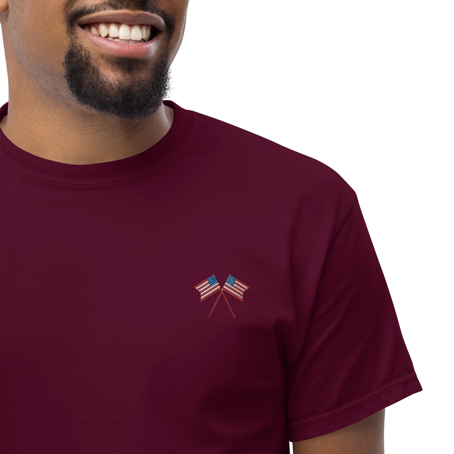 American Flag Men's Cotton T-Shirt - Activewear Well
